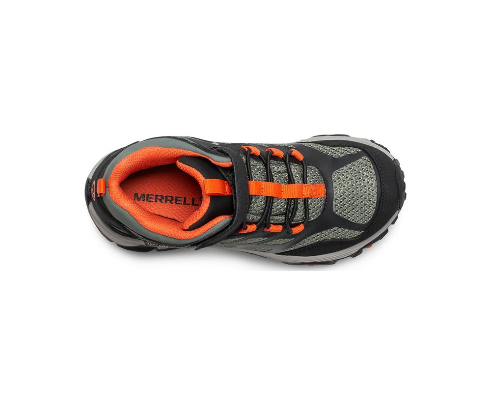 Merrell Hiking Shoes Olive - Moab FST Mid A/C Waterproof - Kids 65QCSVYOF